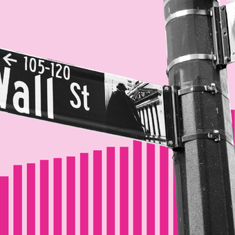 ECONOMY 16 Stock Price Wall Street Bars Up Pink