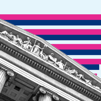 General USA America Government 06 Supreme Court Building Columns Clustered Bars Pink Blue