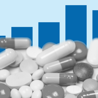 Health 07 Drugs Pills Medicine Prescription Bars Up Blue