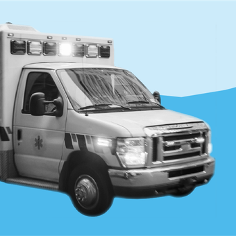 Health 09 Emergency Ambulance Hospital 911 Line Up Blue