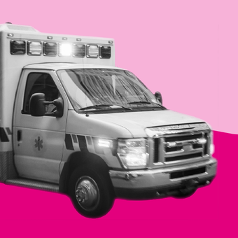 Health 09 Emergency Ambulance Hospital 911 Line Down Pink