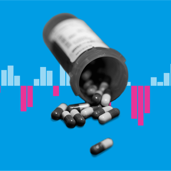 Health 16 Pills Prescription Drugs Bars Up Down