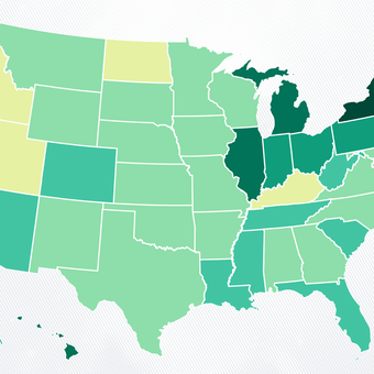 Unemployment rate by state in June