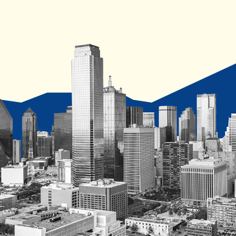 Population 01 City Skyline Dallas Line Up Blue