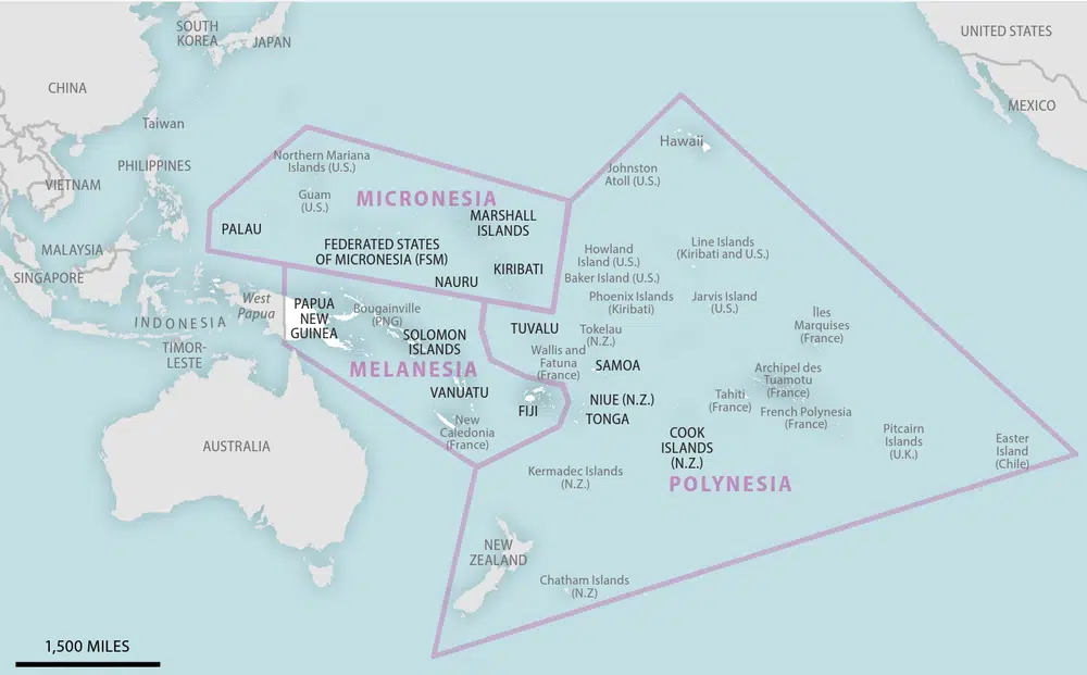 Map of Pacific Islands