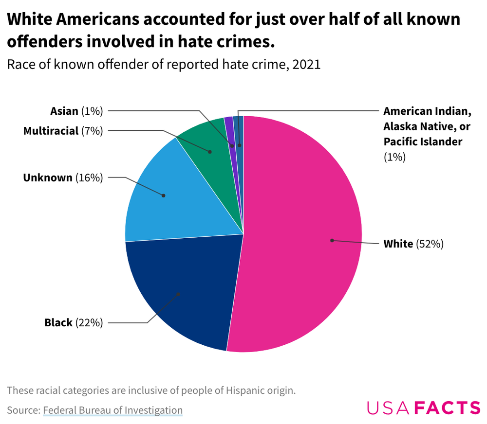 Hate Crime By Offender 2021 Pie Chart.width 1000 