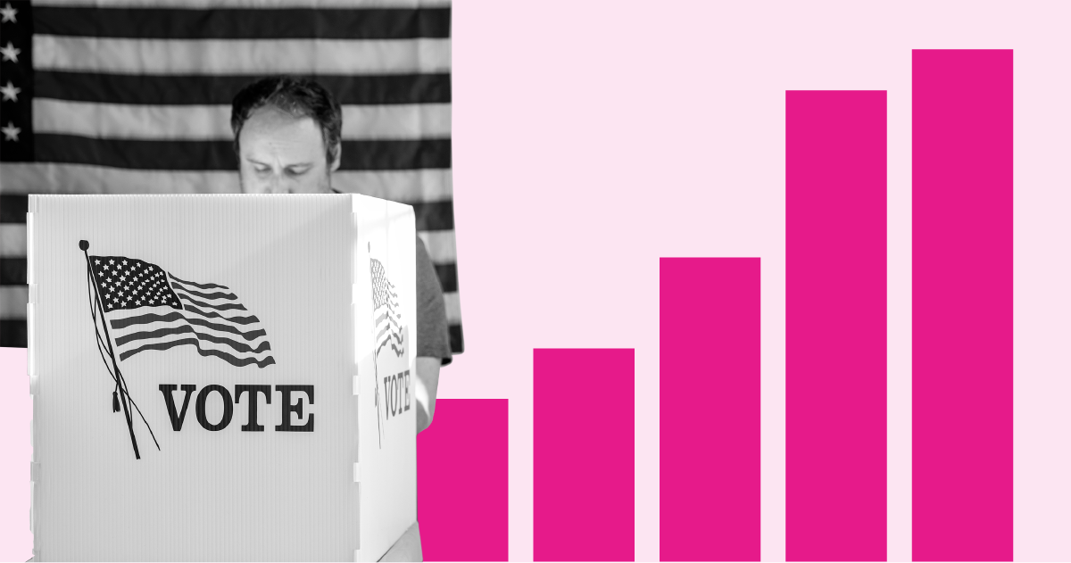 Population 17 Vote Voting Elections Bars Up Pink