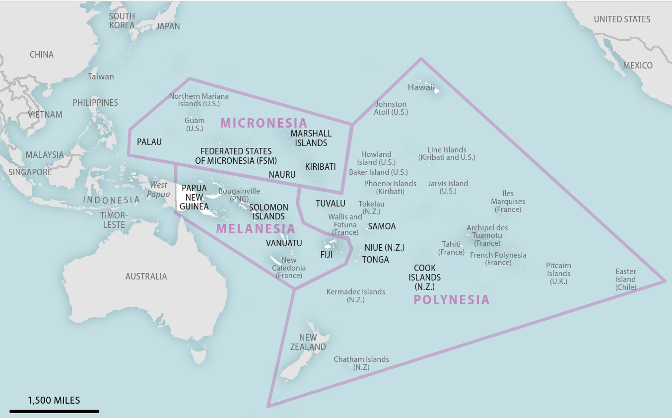 Map of Pacific Islands