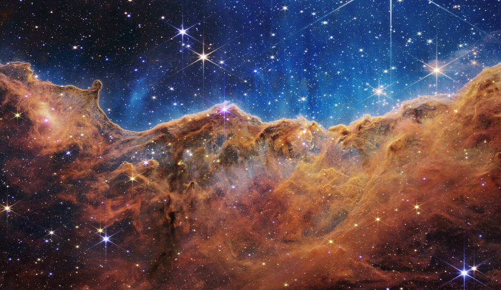 An image of a star-forming region captured by the Webb telescope. Source: NASA, European Space Agency, Canadian Space Agency, and Space Telescope Science Institute.